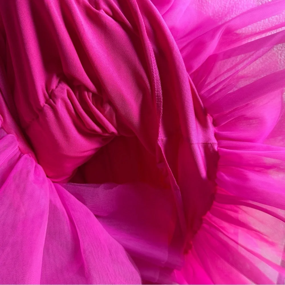 Altar’d State Daria Hot Pink Tulle Dress Size XL NWT - Picture 6 of 11